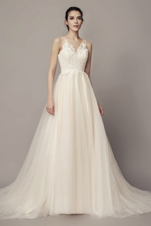 a-line-tulle-beach-wedding-dresses-with-lace-bodice
