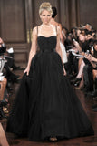 A-line Tulle Black Runway Prom Dress for Catwalk Show loveangeldress A-line Tulle Black Runway Prom Dress for Catwalk Show loveangeldress