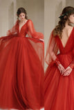 a-line-tulle-red-evening-gown-with-sheer-sleeves-3