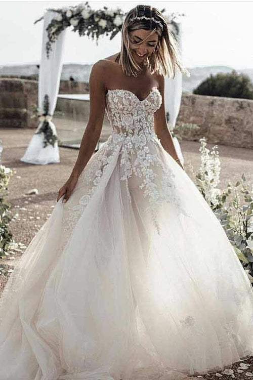 a-line-tulle-skirt-floral-lace-sweetheart-wedding-dresses-backless