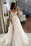 a-line-tulle-wedding-gown-with-semi-sheer-lace-bodice