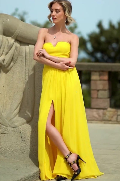 a-line-yellow-prom-dresses-with-chiffon-skirt-1