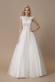 affordable-lace-a-line-bridal-dress-floor-length-tulle-skirt-2
