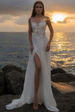 appliqued-lace-beach-wedding-gowns-with-see-through-neckline-1