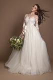 appliques-illusion-neckline-plus-size-wedding-gown-with-sleeves