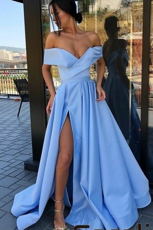 aqua-blue-satin-long-prom-party-dresses-with-off-the-shoulder