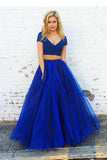 awesome-v-neck-beaded-short-sleeves-blue-prom-gown-two-pieces