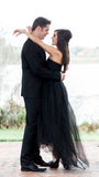 backless-black-tulle-prom-dresses-with-irregular-waistline-2