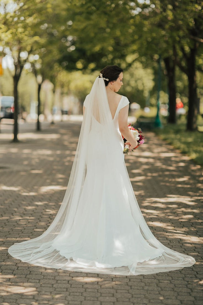 bateau-cap-sleeves-ivory-wedding-dresses-with-beaded-sash-1