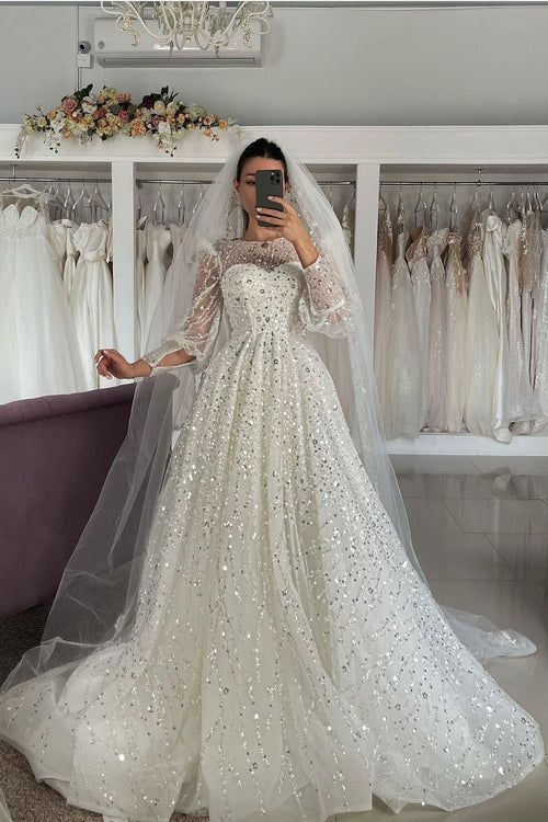 beaded-and-sequin-wedding-dress-long-sleeves