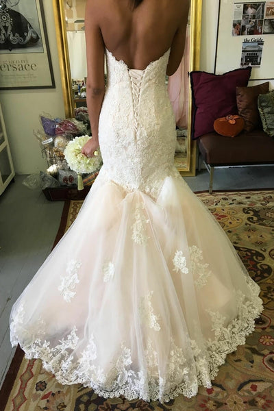 beaded-appliques-lace-mermaid-wedding-dresses-with-tulle-skirt-1