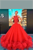 beaded-bodice-red-prom-dresses-tulle-skirt-ruffled-hem