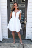 beaded-cap-sleeves-white-homecoming-gown-with-pockets