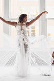 beaded-floral-lace-wedding-gown-with-sheer-tulle-skirt
