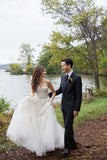 beaded-lace-a-line-strapless-wedding-dresses-with-jewelry-belt-vestido-novia-3