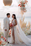 beaded-lace-beach-wedding-gown-with-flowers-train-2