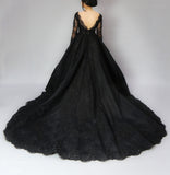 beaded-lace-black-wedding-dresses-long-sleeves-3