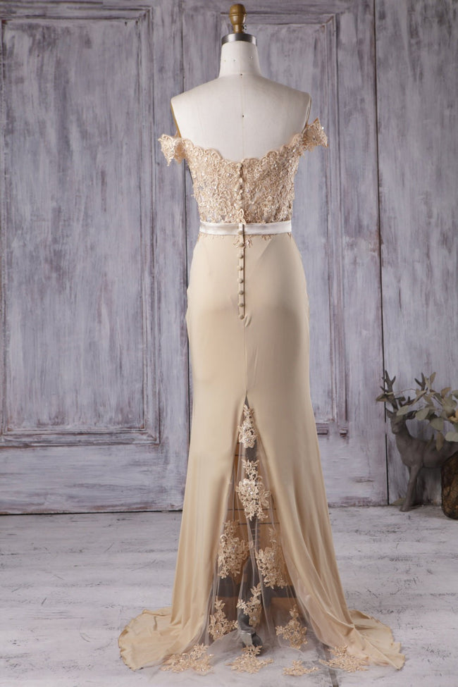 beaded-lace-champagne-bridesmaid-dress-long-chiffon-skirt-1