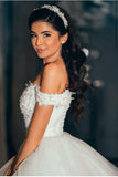 beaded-lace-off-the-shoulder-wedding-dress-with-shiny-tulle-skirt-2