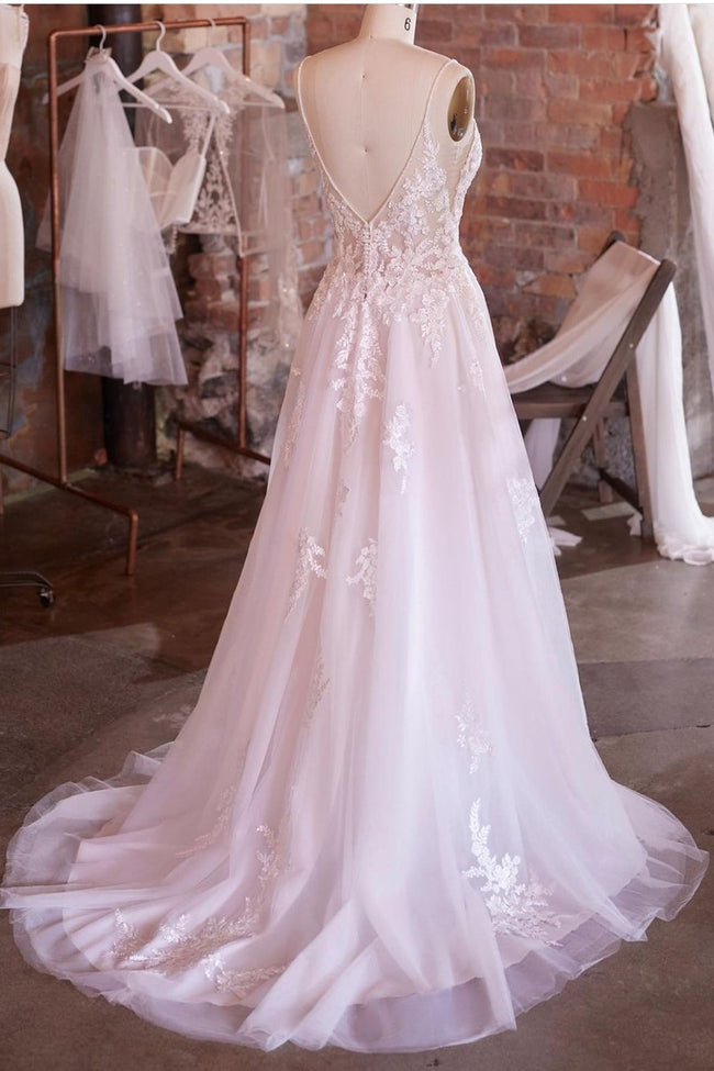 beaded-lace-wedding-dress-styles-with-spaghetti-straps-1