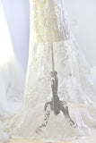 Beaded Pearl Sequin Lace Material for Wedding Dresses