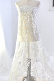 Beaded Pearl Sequin Lace Material for Wedding Dresses