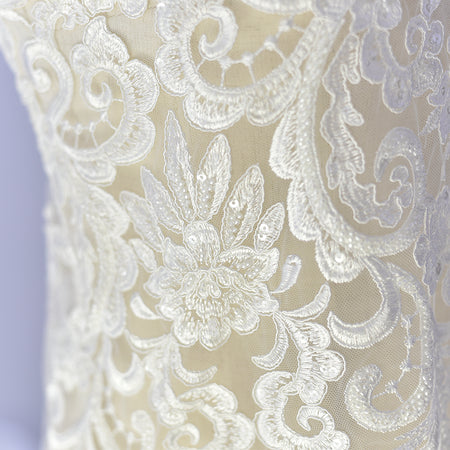 Embroidered Beaded Lace Fabric for Dresses