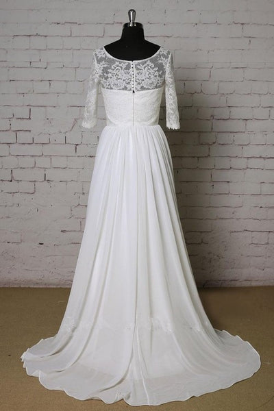 beautiful-lace-chiffon-modest-wedding-dresses-with-sleeves-uk-1
