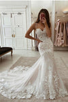 beautiful-lace-wedding-gown-with-double-straps