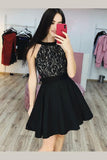 black-lace-halter-homecoming-party-gown-with-satin-skirt
