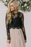 black-lace-long-sleeves-prom-gown-with-tulle-skirt-2