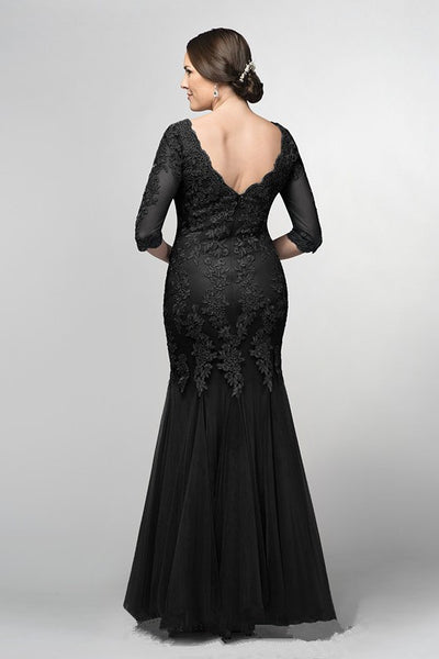 black-mermaid-bride-mother-formal-dress-with-half-sleeves-1