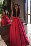 black-rhinestones-fuchsia-satin-prom-dresses-long