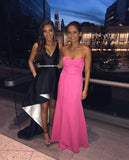 black-satin-v-neck-hi-lo-prom-dresses-with-beaded-belt-sash-2