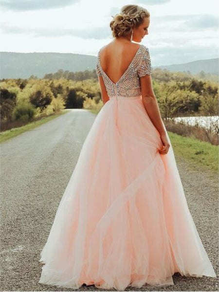 blush-tulle-rhinestones-prom-gowns-with-short-sleeves-1