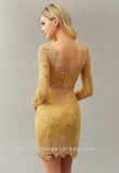 boat-neck-lace-gold-beaded-cocktail-dresses-long-sleeve-1