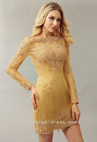 boat-neck-lace-gold-beaded-cocktail-dresses-long-sleeve-2