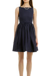 boat-neck-navy-bridesmaid-dress-short-vestido-de-dama-de-honra