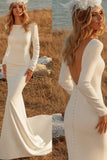 boat-neck-simple-wedding-dresses-long-sleeves