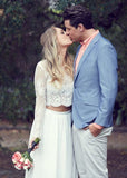 boho-chiffon-two-pieces-wedding-dresses-with-long-lace-sleeves-1