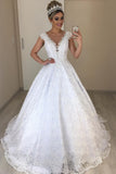 brazilian-style-lace-bride-dresses-wedding-2020-with-beaded-v-neckline