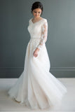 bride-modest-wedding-dress-with-lace-long-sleeves-2