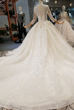 brilliant-lace-sheer-long-sleeves-ball-gown-dresses-wedding-1