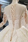 brilliant-lace-sheer-long-sleeves-ball-gown-dresses-wedding-4