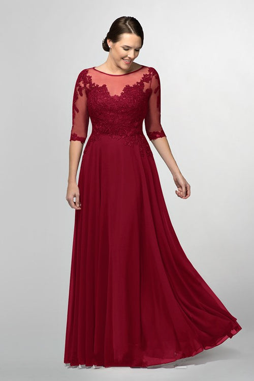 burgundy-chiffon-long-brides-mother-dresses-plus-size