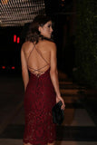 burgundy-lace-cocktail-dresses-tea-length-vestido-de-coctail-1