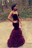 burgundy-velvet-and-organza-mermaid-prom-gown-with-sweetheart