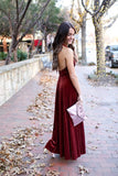 burgundy-velvet-floor-length-prom-dress-halter-neck-1