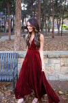 burgundy-velvet-floor-length-prom-dress-halter-neck
