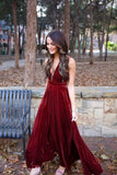 burgundy-velvet-floor-length-prom-dress-halter-neck